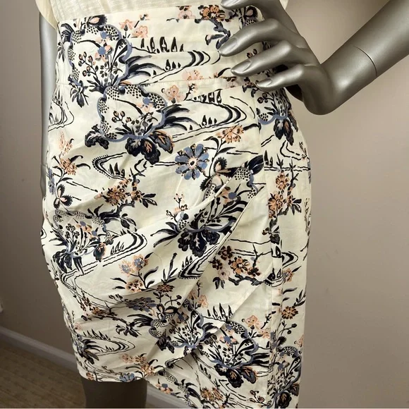 NWT BA&SH short summer high waisted skirt. Size 0, US size 4 Pastel yellow print - Picture 4 of 6